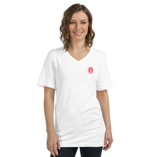 Load image into Gallery viewer, Back updated Unisex Short Sleeve V-Neck T-Shirt