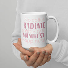 Load image into Gallery viewer, Good vibes white glossy mug