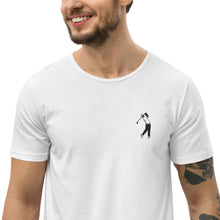Load image into Gallery viewer, Embroidered Golf Logo Men's Curved Hem T-Shirt