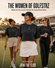 Load image into Gallery viewer, Women’s Golf Crop Top – Oversized Cotton Tee
