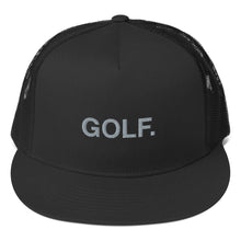 Load image into Gallery viewer, Golf Trucker Cap Gray text
